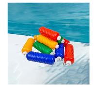 Swimming Pool Safety Divider Rope with Large Floats - 5 Buoys/m, Red/Yellow/Blue/White, Includes 2 Hooks, Ideal for Securing Hazardous Areas, Durable Floating Line