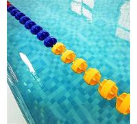 Swimming Pool Safety Float Line Divider - 5/6/7/8/9/10/15/20m Lane Line Set with Buoy Ball, Ideal for Shallow Ends, Swimming Pool Safety Float Leash