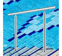 Swimming Pool Safety Hand Rail Pool Rail Pool Railing Stair Handrail Stainless Steel Safety Grab Rail Pre-Assembled Complete Kit for Indoors Outdoors Balcony Garden Swimming Pool