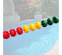 Swimming Pool Safety Rope Float Kit - 1 to 10M Adjustable Pool Divider Lines with Bright Floats & Durable Nylon Cord for Separating Deep & Shallow Water Areas