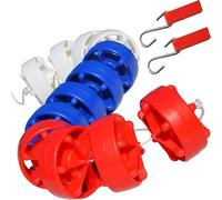 Swimming Pool Safety Rope Floats Kit - Red Blue Yellow Divide Shallow Deep Water Easy Install 50ft Nylon Line with Hooks for Home School Swimming