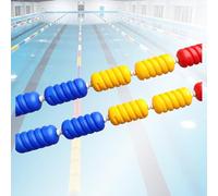 Swimming Pool Safety Rope with Float & Hook, 30ft Steel Wire Shallow End Divider, Durable Floating Barrier for Indoor/Outdoor Pool Safety, Depth Separation Solution