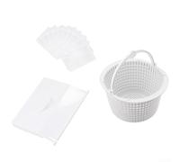 Swimming Pool Skimmer Replacement Parts Kit Compatible with HAYWARD SP1091LX and SP1091WM, Includes Basket SPX1091C, Weir Flaps SPX1091K1 and Filter Bag, White Complete Set for Efficient Pool Cleaning