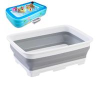 Swimming Pool Soaking Pediluve| Foldable Foot Cleaning Bucket Pond Entrance Pediluve - For Spa, Pool, Beach, Camping, Fishing, Lake, Pond, Garden, Yard
