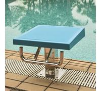 Swimming Pool Starting Block,Stainless Steel Pool Diving Board with Anti-Slip Countertop, 15°Inclined Professional Diving Platform, Swimming Starting Blocks for Private Swimming Pools, Sport