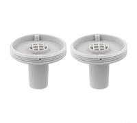 Swimming Pool Strainer Connector Adapter for Intex 1-1/4 Inch Outlet Filter Parts Replacement Grid Accessories Grey Blue 2 Pack(2-White)