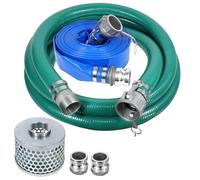 Swimming Pool Suction Hose Kit - 65ft Backwash Hose & 20ft Vacuum Hose with Steel Strainer and Adapters Complete Set