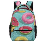 Swimming Pool Swim Ring Unisex Backpack Large Capacity Daypack with Side Pockets for Travel Picnic