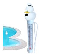 Swimming Pool Temperature Gauge - Floating Duck Outdoor Water Meter, Easy Read Measuring Tool | 20x6cm Thermometer with String for Hot Tub Pond Aquarium Bath Ice Bath Tank, Precise Temperature
