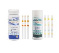 Swimming Pool Test Paper 50 Counts Test Strips For Swimming Pool Hot Tub Water Quality Testing Including PH/Residual Chlorine/Total Bromine/Total Hardness/Total Alkalinity