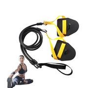 Swimming Proof Training Bands, Elastic Strength Bands with Swim Paddle Fins, Black Portable Swimming Training Equipment for Land Swimming Training