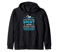 Swimming Quote Hard Sport Hold Your Breath Funny Zip Hoodie