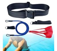 Swimming Resistance Training Set,Swimming Aquatic Resistance Belt,Swim Parachute,Pool Swim Harness Trainer,Stationary Swim Exercise Trainer Set, Swim and Pool Accessory