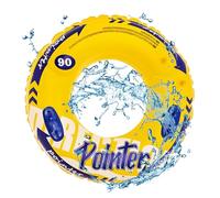 Swimming Ring Inflatable Colorful Swimming Pool Floats with Handles Swim Tube Water Pool Toys for Summer Beach Adult 90cm/35.4in (Yellow)
