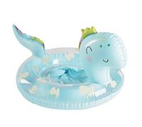 Swimming Ring Inflatable Dinosaur Child Pool Float with Safety Seat for Toddler blue