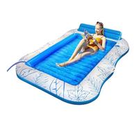Swimming Ring - Inflatable Swimming Lounger, Pool Float with Drink Holder, Portable Sun Raft, Water Feature Float for Lake, Garden, Holiday River Float, Pool Accessories for Adults