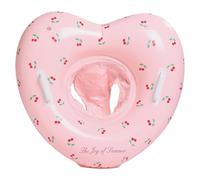 Swimming Ring Reviewer for Kids, Portable Heart Pool Ring with Inflatable Handles, Cartoon Bear Swimming Ring | The Swimming Tube for Kids for 6+ Months