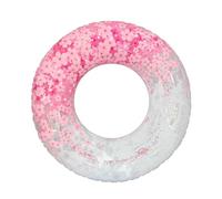 Swimming Ring | with Flower Handle and Sequins, Ergonomic, Inflatable | Round Pool Float | Water Holiday Beach Lake River Travel Party Photo Accessory