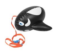 Swimming Safety Buoy PVC Inflatable Float with Waist Belt for Adults | Highly Visible Black Exterior, Multilayer Heat-sealed Construction, Abrasion Resistant Rest Aid, Suitable for Open Water