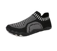 Swimming Shoes Men's Summer Woven Mesh Bathing Shoes Plain Non-Slip Tracing Shoes Quick Drying Beach Shoes Breathable Aqua Shoes Lightweight Barefoot Shoes Comfortable Running Shoes, black, 6 UK