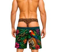 Swimming Shorts Men 3D Cartoon Legs Briefs Graphic Swim Trunks Quick Dry Novelty Printed Elastic Drawstring Swimsuit Funny Hawaiian Beach Shorts Bottom 2026 Vacation Trunks Mesh Lining and Pockets