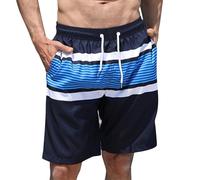 Swimming Shorts Men Bermuda Beach Board Shorts Mens Men's Swim Trunks Quick Dry Surf with Mesh Lining Summer Men's Beach Pants Lightweight Big and Tall Breathable for Surfing Running Sports Black