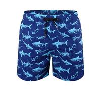 Swimming Shorts Mens - Funky Printed Summer Quick Dry Beach Shorts - Regular Fit Drawstring Elasticated Waist Hawaiian Shorts - Breathable Comfort Swimming Trunks - Surfing Board Shorts Blue