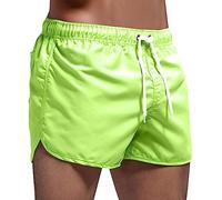 Swimming Shorts Mens Swimwear Swim Trunks Men 4-Way Stretch Surf Dissolving Short Waterproof Pool Training Beach Men's & Rash Guard Green