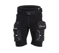 Swimming Shorts Neoprene Diving Shorts Water Sports Bottoms Utility Shorts With Secure Storage Insulating 3mm With Buckled Waist Suitable for snorkeling diving surfing lake activities, Black, M