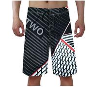 Swimming Shorts with Drawstring Men Knee Length Board Trunks Novelty Printing Plus Size Surfing Sports Shorts Men's Summer Breathable Swim Trunk Quick Dry Beachwear Short for Mens