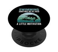 Swimming Sometimes We All Need Little Motivation Mosasaurus PopSockets Adhesive PopGrip