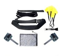 Swimming Training Belt FOR Parachute & Ankle Straps, Stationary Harness for Pool Strength & for ENDURANCE Training, Neoprene Tether System for Swimmers Age 7+, Black