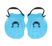 Swimming Training Paddles Hand Fins Silicone Swim Gloves with Adjustable Wrist Straps Upper Body Strength Building Swimming Technique Corrector for Kids Water Sports(Blue)