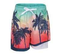 Swimming Trunks Boys Kids Swimming Shorts Quick Drying Board Shorts Compression Liner Beach Shorts 3-16 Years, Sunset Palm Tree, 15-16 Years