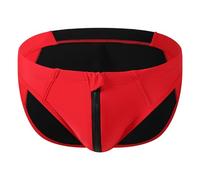 Swimming Trunks - Male Swimming Pants With Front Zipper Opening And Sexy Color Blocking Triangle Beach Swimming Pants