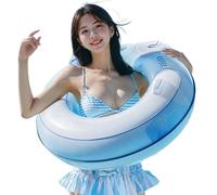 Swimming Tube: 74cm Foldable Design, Floating Beach Toy, Thick Safety Circle | Family Vacation Travel Swimmers Help for Beginners Lounge Relaxing Tom