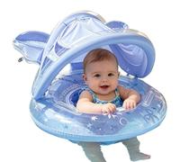 Swimming Tube Kids - Inflatable Pool Float With Removable Sunshade 56x56x50cm PVC | Thickened Seat Support Ring For Water Play Activities | Portable Swimming Aid For Garden Paddling Pool