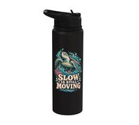 Swimming Turtle Slow is Still Moving Motivation Stainless Steel Insulated Water Bottle