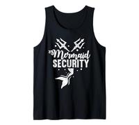 Swimming Underwater Birthday Merman Mermaid Security Tank Top