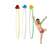 Swimming underwater through rings, swimming diving in swimming pool ring, 3x pool toy games | High stability swims through the diving ring for boys girls aged 4
