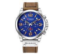 Swimming Watches for Men Chronograph Mens Sport Leather Quartz Watches Watch Calendar Men's Watch Five Senses Watch (B, One Size)