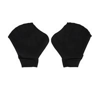 Swimming Webbed Gloves, Open Fingers, Adjustable Wrist Strap, 2 Pieces Black L - Enhance Water Resistance, Comfortable Fit, Ideal for Swimming and Diving Training
