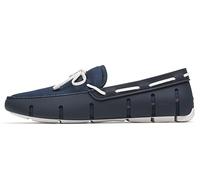 SWIMS Men's Braided Loafers, Navy/White, 9 M US