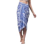 Swimsuit Cover Up Swimwear Ups Swim Women Bathing Suits Pool Coverup Beach Sarong Bikini Skirt Bottom Wrap Around Designer Vacation Outfit Hawaiian Cover-Up (Blue)