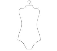 Swimsuit Display Hanger Metal Wire Body Shape Unisex Clothes Bikini Hanger For Wardrobe Show For Bikini Display(Silver)