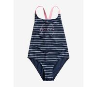Swimsuit Roxy Basic Stripe One Piece navy blue white pink girl - 14