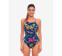 Turbo Style Butterfly Patron Relax Swimsuit Blue S Woman