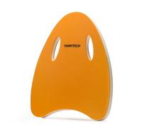 Swimtech Dual-Grip Kickboard, Foam Swim Training Aid, Fluo Orange