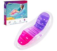 Swimways Dry Float Translucent Zero Gravity Positioning Pool Lounger with Cupholder, Orchid