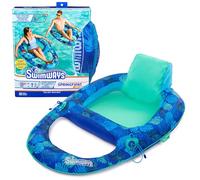SwimWays Elite Spring Float Recliner Pool Lounger, Inflatable Pool Floats Adult with Fast Inflation, Pool Recliner for Adults up to 250 lbs